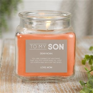 To My Son Personalized 10 oz. Pumpkin Spice Candle Jar - 37692-10WC