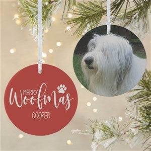 Merry Woofmas Personalized Ornament- 3.75