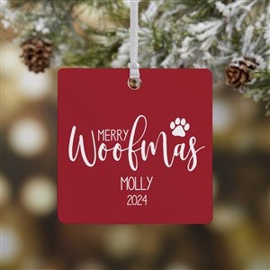 Merry Woofmas Personalized Ornament- 2.75