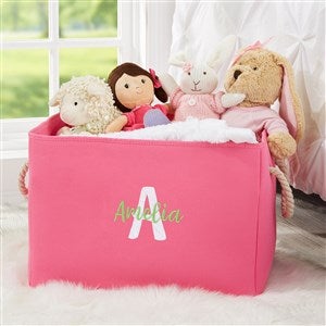 Playful Name Embroidered Kid's Room Storage Tote- Pink - 37736-P