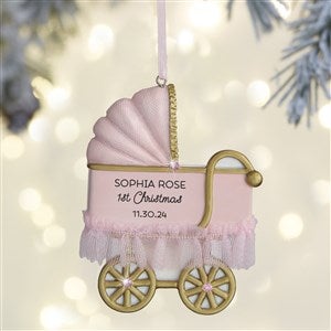 Baby Girl Carriage<sup>©</sup> Personalized Ornament - 37742