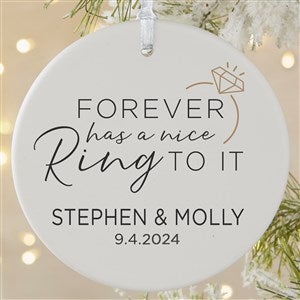 We're Engaged Personalized Ornament- 3.75