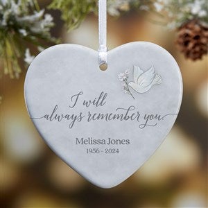 We Will Always Remember You Personalized Heart Ornament- 3.25