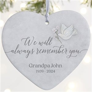 We Will Always Remember You Personalized Heart Ornament- 4