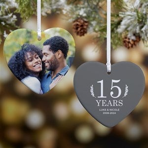 Love Everlasting Personalized Heart Ornament- 3.25