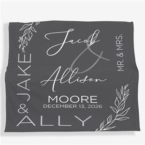 Elegant Couple Personalized Wedding 60x80 Fleece Blanket - 37819-L