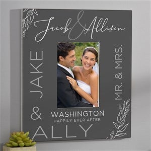 Elegant Couple Personalized Wedding 5x7 Wall Frame- Vertical - 37822-WV