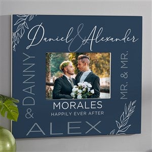 Elegant Couple Personalized Wedding 5x7 Wall Frame- Horizontal - 37822-WH