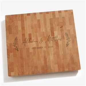 Elegant Couple Personalized 16x18  Wedding Butcher Block Cutting Board - 37832