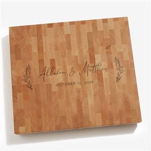 Elegant Couple Personalized 16x18  Wedding Butcher Block Cutting Board - 37832