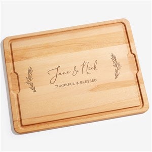 Elegant Couple Personalized Wedding Extra Large Hardwood Cutting Board- 18x24 - 37833-XXL