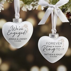 We're Engaged Personalized Deluxe Heart Ornament - 37978
