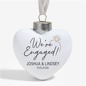 We're Engaged Personalized Deluxe Heart Ornament - 37978