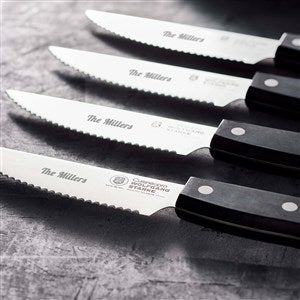 Wolfgang Starke Engraved 4-Piece Last Name Steak Knife Set - 37987D