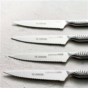 iD3 Engraved 4-Piece Last Name Steak Knife Set - 37988D