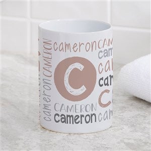 Youthful Name Personalized Ceramic Bathroom Cup - 38067