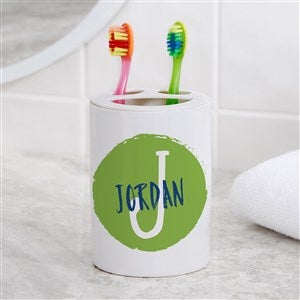 Yours Truly Personalized Ceramic Toothbrush Holder - 38108