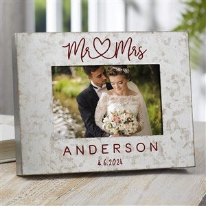 Infinite Love Personalized Wedding Galvanized Metal Picture Frame- 4