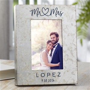 Infinite Love Personalized Wedding Galvanized Metal Picture Frame- 4