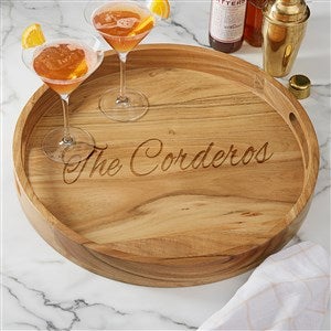 Brisbane Collection Engraved Acacia Wood Serving Tray - 38220