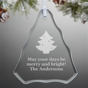 Choose Your Icon Engraved Glass Tree Ornament - 38231