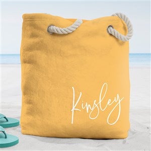 Trendy Script Personalized Terry Cloth Beach Bag- Large - 38256-L