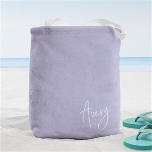 Trendy Script Personalized Terry Cloth Beach Bag- Small - 38256-S