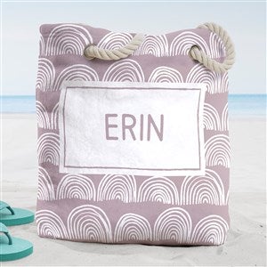 Hand Drawn Patterns Personalized Terry Cloth Beach Bag- Large - 38273-L