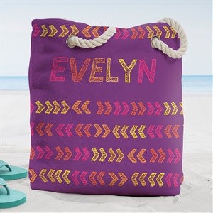 Stencil Name Personalized Terry Cloth Beach Bag- Large - 38279-L