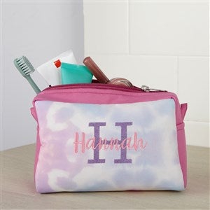 Tie Dye Playful Name Embroidered Toiletry Bag - 38461