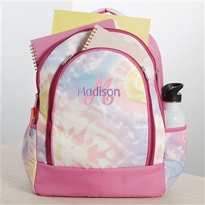 Playful Name Embroidered Tie Dye Backpack - 38463