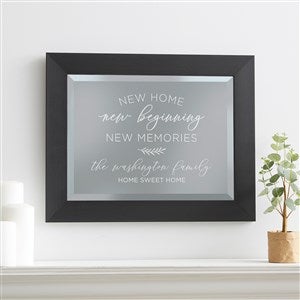 New Home, New Memories Engraved Framed Wall Mirror - 38522