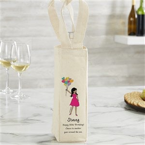 Birthday Balloons philoSophie's® Personalized Wine Tote Bag - 38534