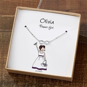 Flower Girl philoSophie's Silver Infinity Necklace With Personalized Message - 38539-SI