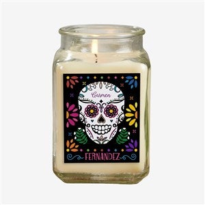 Day of the Dead Personalized 18 oz. Vanilla Candle Jar - 38546-18VB