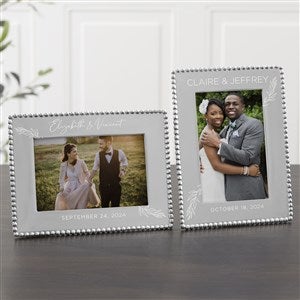 Mariposa® String of Pearls Elegant Couple Engraved Wedding Frame-4x6 - 38588-4x6
