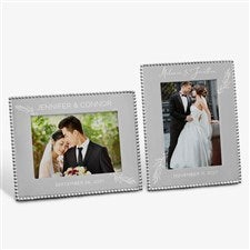 Mariposa® String of Pearls Elegant Couple Engraved Wedding Frame -5x7 - 38588-5x7