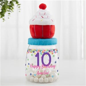 Birthday Confetti Personalized Cupcake Candy Jar - 38589
