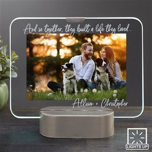 Together They Built a Life Personalized Light Up Glass LED Picture Frame - 38657