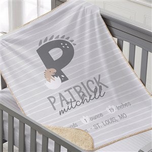 Baby Dino Personalized 30x40 Sherpa  Blanket - 38687-SS