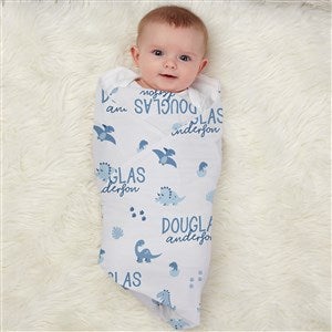Baby Dino Personalized Receiving Blanket - 38689