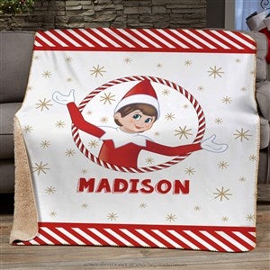 The Elf on the Shelf Personalized 50x60 Sherpa Blanket - 38715-S