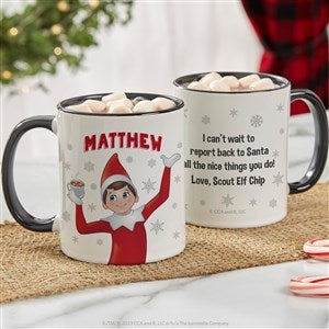 The Elf on the Shelf® Personalized Christmas Mug 11 oz.- Black - 38720-B