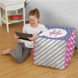 Yours Truly Personalized Cube Ottoman - Large 18