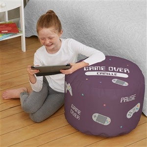 Gaming Personalized Round Ottoman - 20.5 x 20.5 x 13 - 38781D