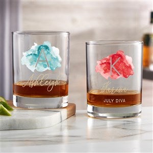 Birthstone Color Printed 14oz. Whiskey Glass - 38841-D