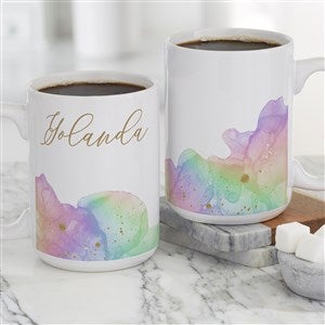 Birthstone Color Personalized Coffee Mug 15 oz.- White - 38849-L