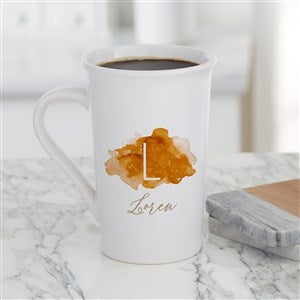 Birthstone Color Personalized Latte Mug 16 oz.- White - 38849-U