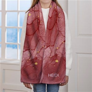 Birthstone Color Personalized Kid's Fleece Scarf - 38871