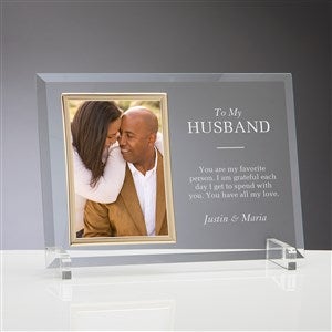 To My Husband Personalized Glass Picture Frame-Vertical - 38891-V